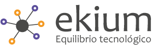 Logo de Ekium. Equilibrio tecnológico