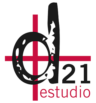 Logo de Masde21estudio diseño gráfico publicidad integral