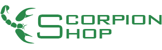 Logo de Scorpion Shop diseño e impresión personalizada